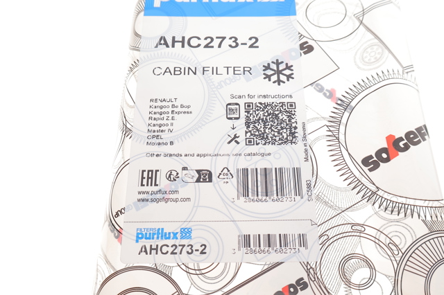 Фильтр салона AHC2732 Purflux