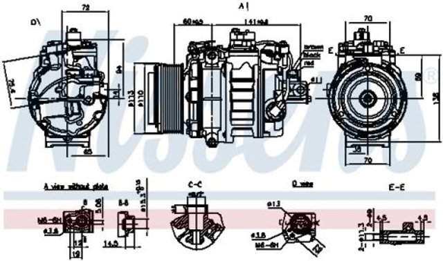 890060 Nissens compressor de aparelho de ar condicionado