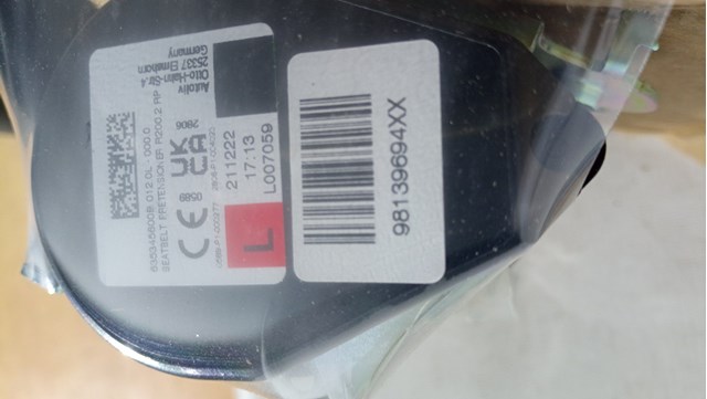 Ремень безопасности передний левый Peugeot/Citroen 98139694XX цена, от 153.11 USD