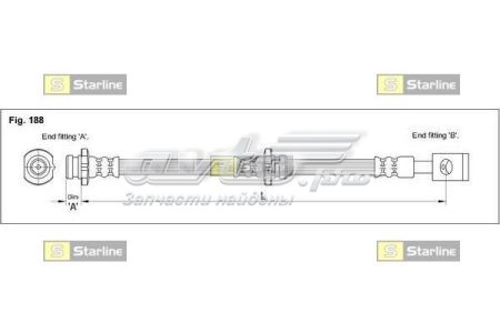 Шланг тормозной передний Starline HABH1272 цена, от 18.94 USD