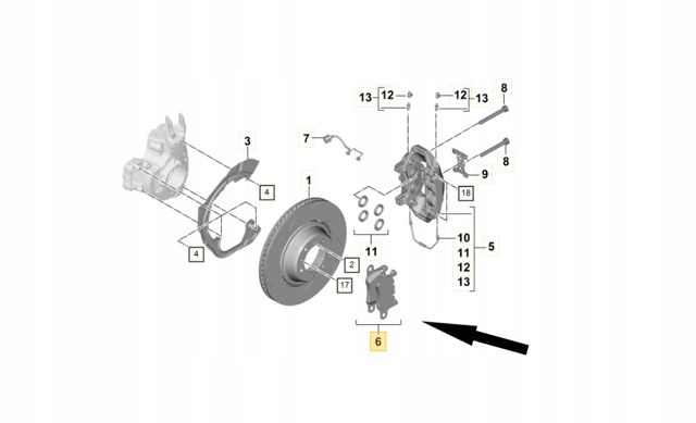 971698451J Porsche Колодки тормозные дисковые комплект