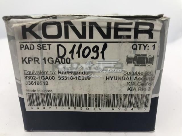 KPR1GA00 Konner Колодки тормозные дисковые комплект