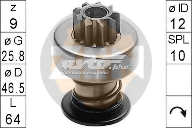 Бендикс стартера ZN0108 ZEN