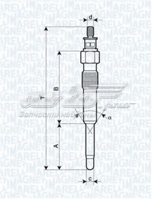 Свечи накала Magneti Marelli 062900007304 цена, от 5.21 USD