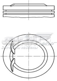Поршень на 1 цилиндр 028PI00125000 Mahle Original