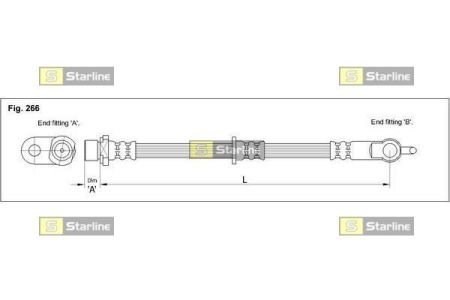 HAEB1275 Starline Шланг тормозной передний правый