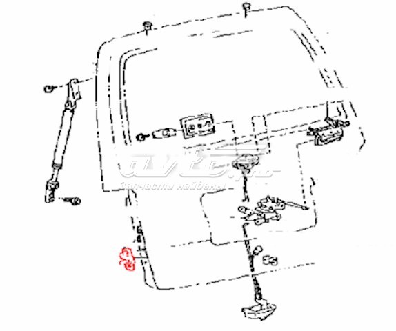 Буфер (отбойник) крышки багажника (двери 3/5-й задней) на Toyota Hiace III 