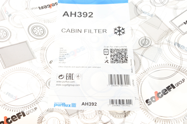 Фильтр салона AH392 Purflux