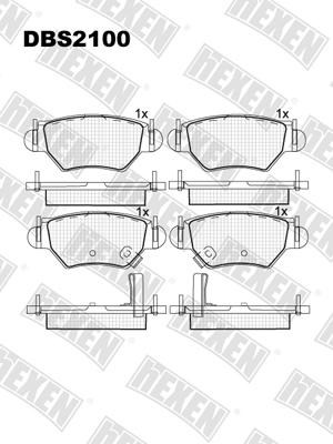 Колодки тормозные задние дисковые HEXEN DBS2100