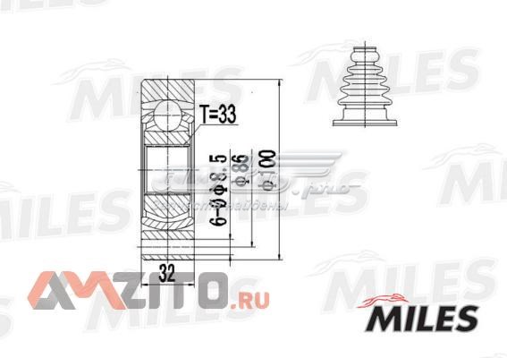 ШРУС внутренний передний GA10034 Miles