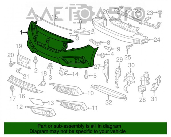 Pára-choque dianteiro Honda Civic X FC