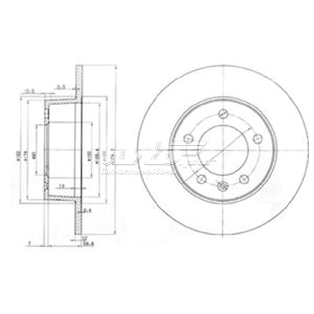 Тормозные диски BG3681 Delphi