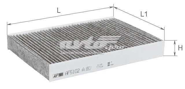 Купить AF5102A Alpha Filter Фильтр салона угольный