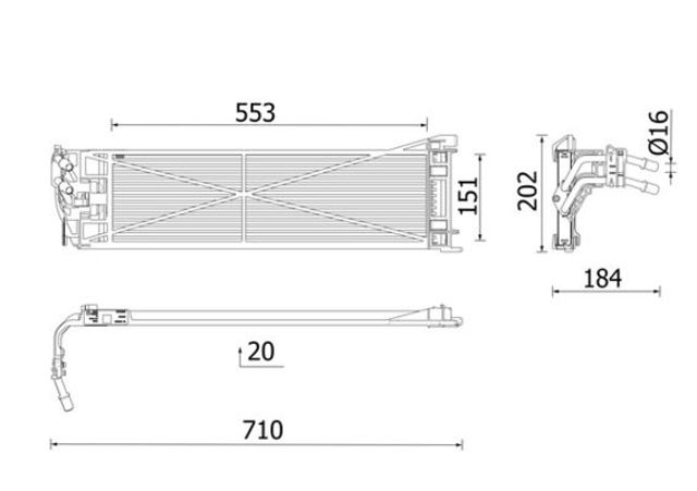 Радиатор охлаждения АКПП 20T1L81 Polcar