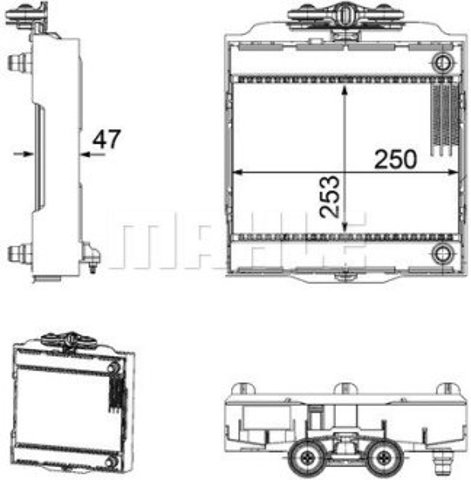 CR 923 000P Mahle Original radiador esquerdo de esfriamento de motor