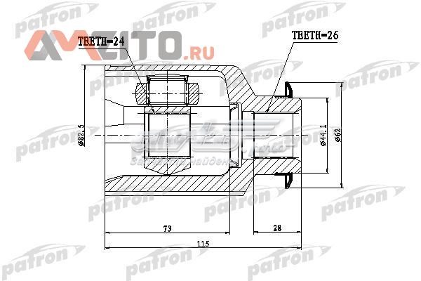 ШРУС внутренний передний правый PCV1809 Patron