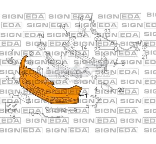 Бампер передний SIGNEDA PFD04386BB