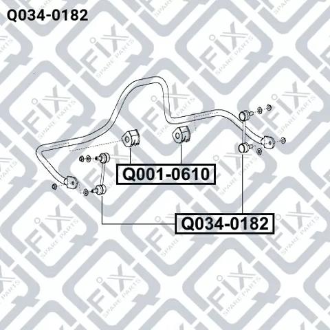 Линк стабилизатора, заднего Q-fix Q0340182 цена, от 7.31 USD