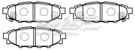 Колодки тормозные задние дисковые HSB HP8433