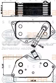 Радіатор масляний (холодильник), під фільтром D4B004TT THERMOTEC