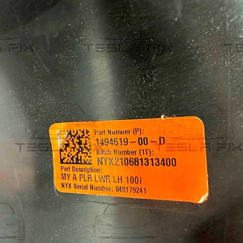 Обшивка стойки кузова внутренняя передняя левая Tesla 149461900D цена, от 18.34 USD