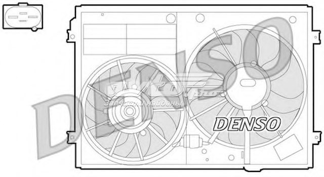 Электровентилятор охлаждения в сборе (мотор+крыльчатка) Denso DER32012