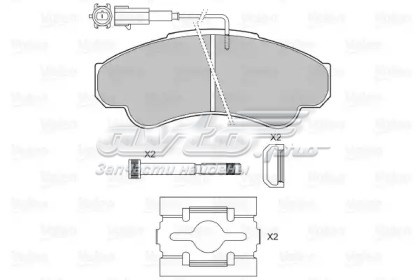 Колодки тормозные передние дисковые VALEO 301569