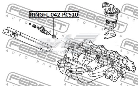Кольцо (шайба) форсунки инжектора посадочное Febest RINGFL042PCS10