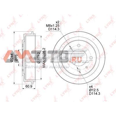 Тормозной барабан BM1071 Lynxauto