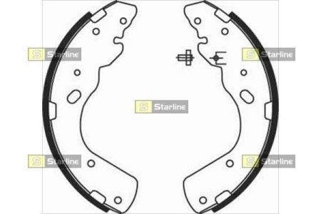 Тормоза рабочие задние ножные и тормозные барабаны Starline BC08450 цена, от 48.66 USD