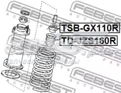 Буфер (отбойник) амортизатора заднего TDJZS160R Febest