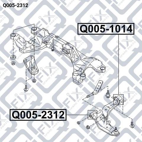 Q0052312 Q-fix Сайлентблок нижнего переднего рычага
