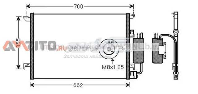 SBA5058D AVA radiador de aparelho de ar condicionado