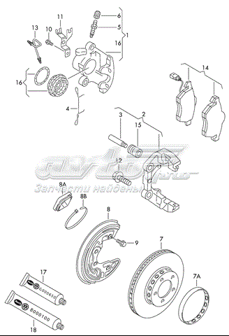 Купить JZW615301B VAG Ротор тормозной