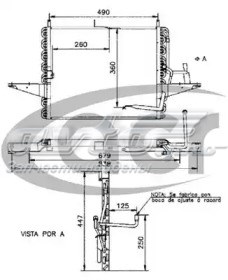 Radiador de aparelho de ar condicionado para Ford Sierra (GBG, GB4)
