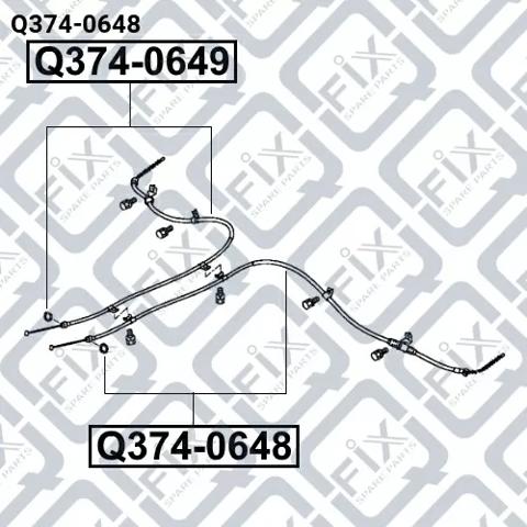 Q3740648 Q-fix Трос ручного тормоза