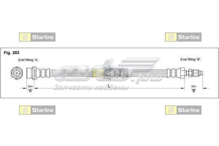 Шланг тормозной передний Starline HAAC12001 цена, от 10.27 USD