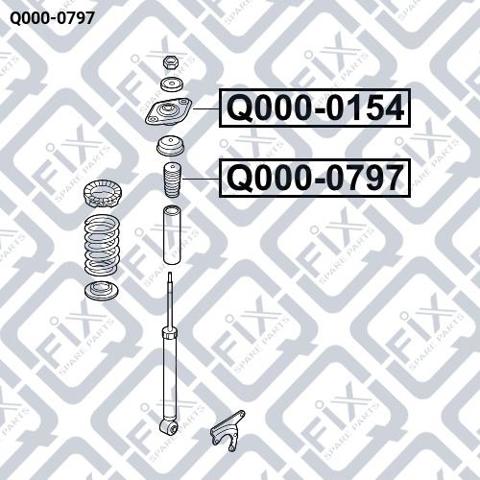 Q0000797 Q-fix Буфер амортизатора заднего