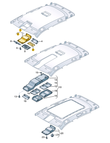 Отсек для очков VAG 5NN868837RM5 цена, от 123.94 USD