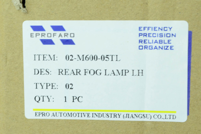 Фара противотуманная задняя, левая EPROFARO 00000074350 цена, от 42.33 USD