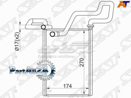 STHD283950 SAT Радиатор отопителя салона