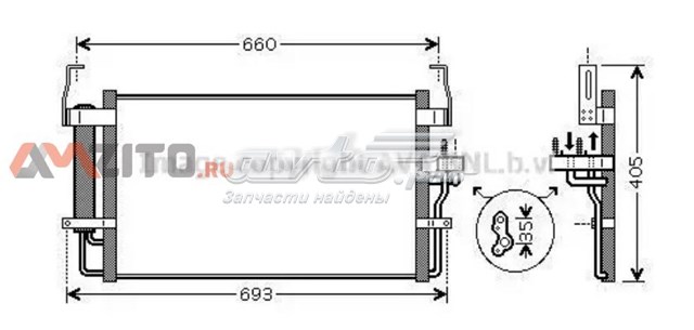 Радиатор кондиционера HY5092D AVA