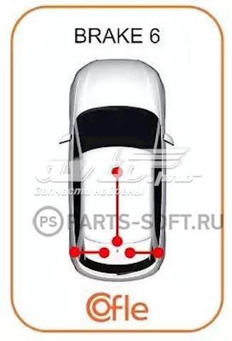 106202 Cofle cabo do freio de estacionamento traseiro direito