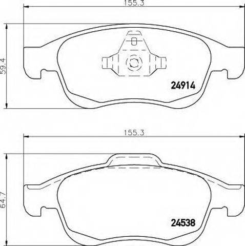 Передние тормозные колодки 986494441 Bosch