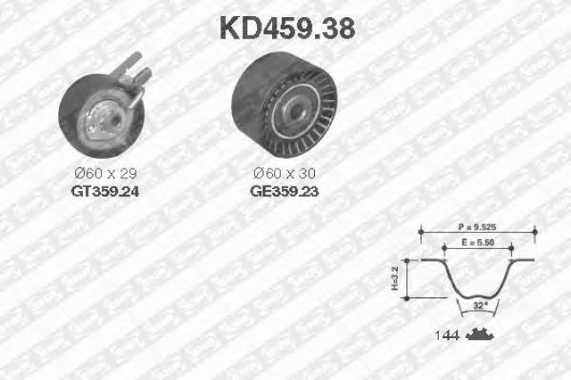 KD45938 NTN Комплект ремня ГРМ