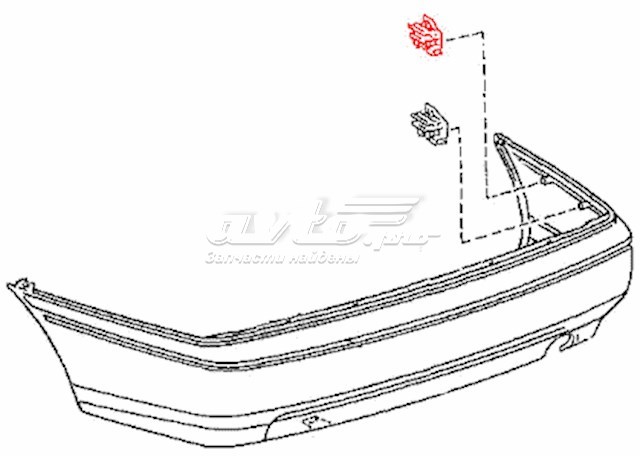 5215705010 Toyota consola externa do pára-choque traseiro