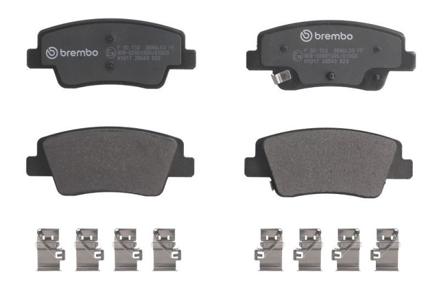 P30153 Brembo Колодки тормозные дисковые комплект
