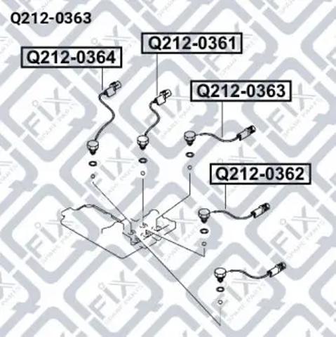 Купить Q2120363 Q-fix Датчик индикатора лампы раздатки блокировки дифференциала