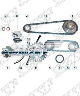 Цепь привода распредвала SAT TKNS104F цена, от 11.73 USD