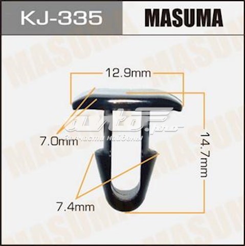 Пистон (клип) крепления подкрылка переднего крыла Masuma KJ335